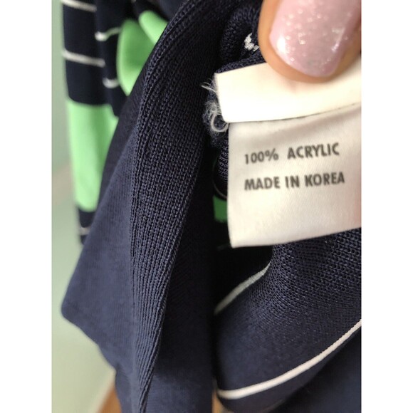 Howard Wolf Escape Medium Green Blue Cardigan Jacket Open Front Resort Wear - Picture 3 of 6